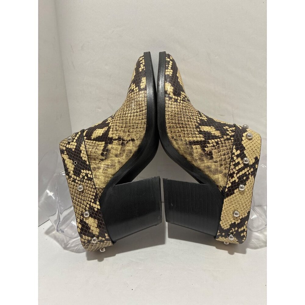 Rebecca Minkoff Shoes Womens Sallest Too studded Block Heel Mules snake size 8 - Picture 6 of 10
